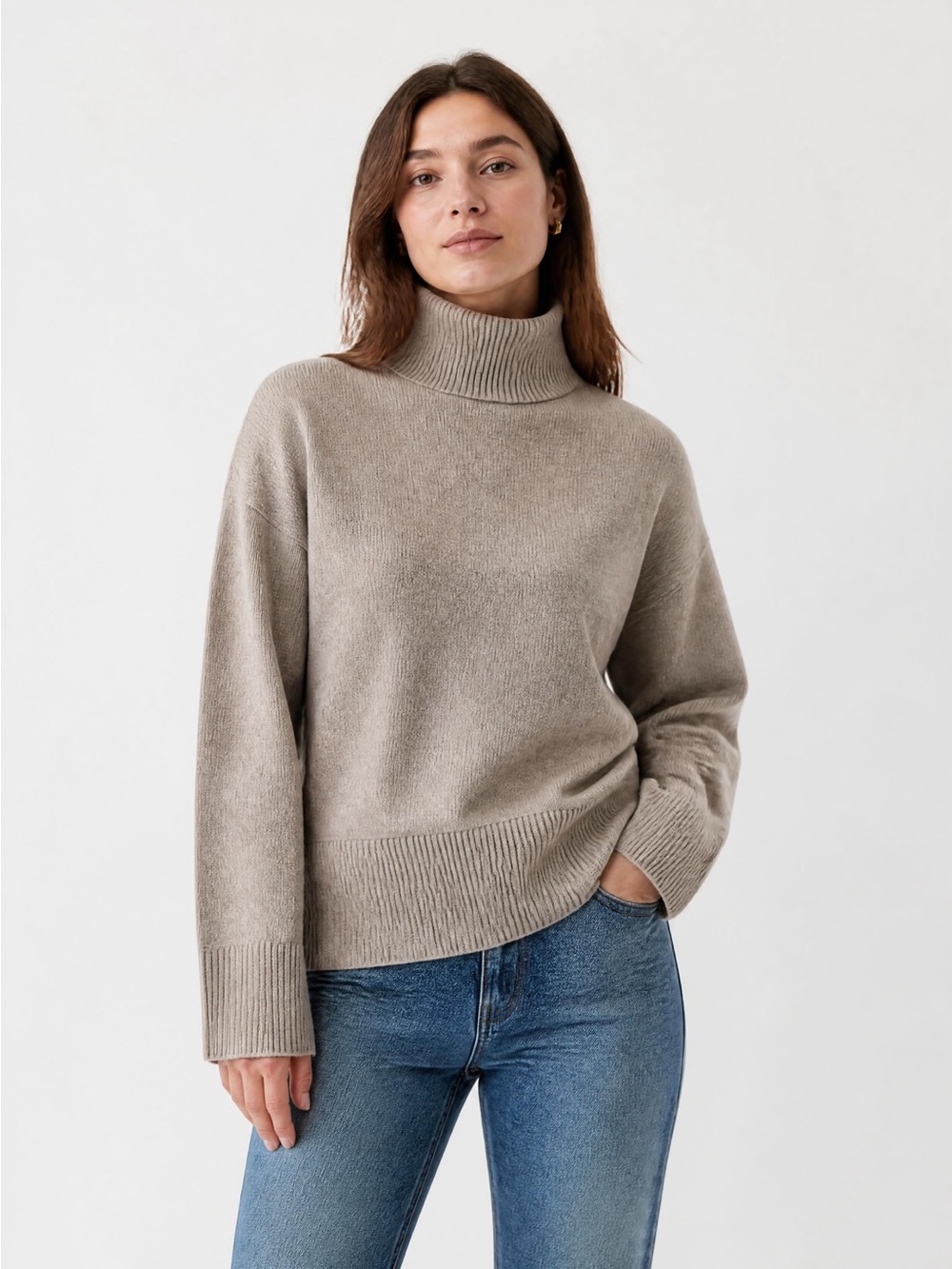 H&M Taupe Turtleneck Sweater